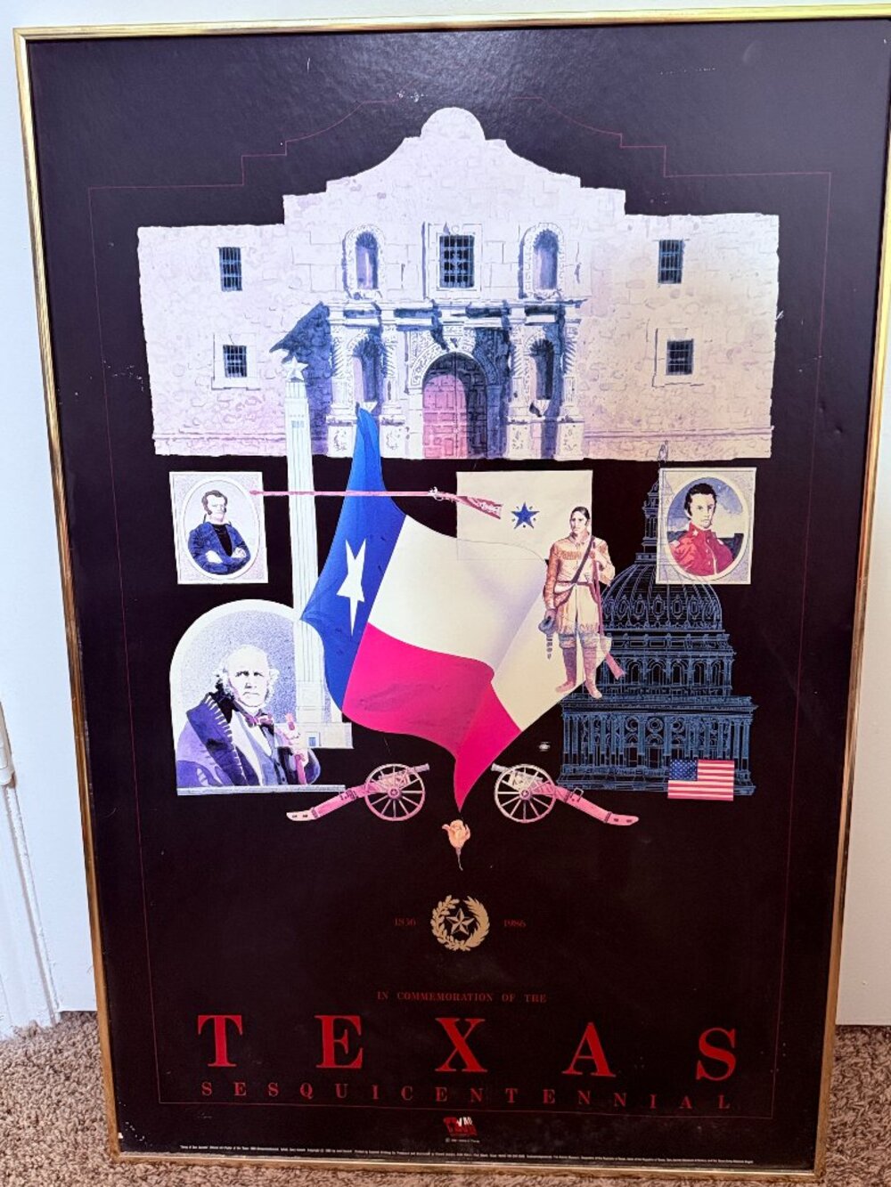 "Spirit of San Jacinto" Official Art Poster of the Texas 1986